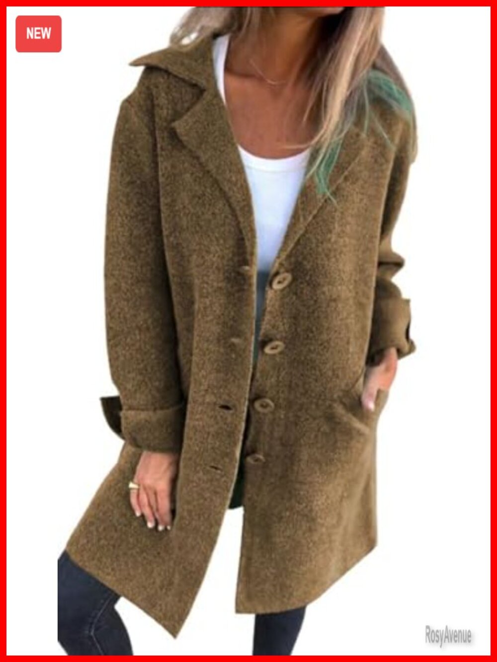 CHARTOU Women Long Cardigan Notched Collar Button Down Loose Knit Blazer Sweater